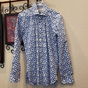 EUC TED BAKER 16 34/35 Endurance blue/white shirt